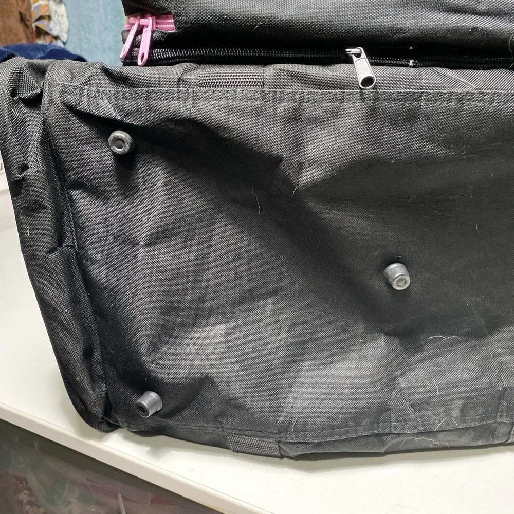 Sassi designs 24 black duffel Bag Pink Bedazzled Large‎ Dance Cheer Gym